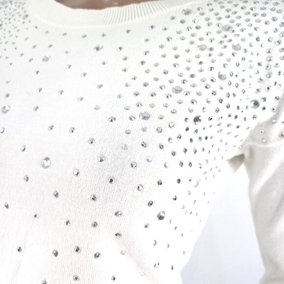 EXPRESS Sweater LS Pull Over With Jewels S - Picture 2 of 4